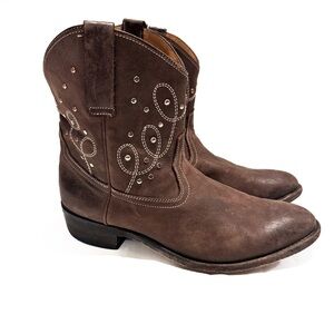 Miz Mooz Cozumel Embellished Leather Western Boots